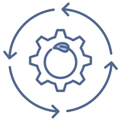 Circular Economy Blue Icon