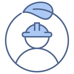 Sustainable Job Blue Icon
