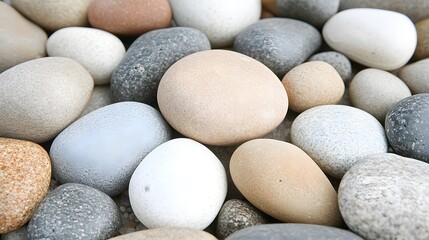 Smooth Sea Stones Beach Pebbles Texture Background