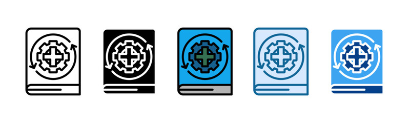Disaster Recovery Plan Icon Set Multiple Style Collection