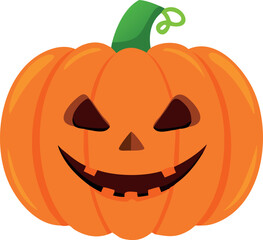 Cartoon Halloween Jack-o'-lantern pumpkin illustration