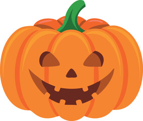 Cartoon Halloween Jack-o'-lantern pumpkin illustration