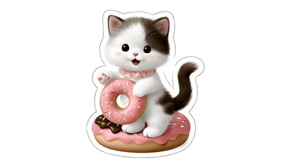 cat with a cup of coffee