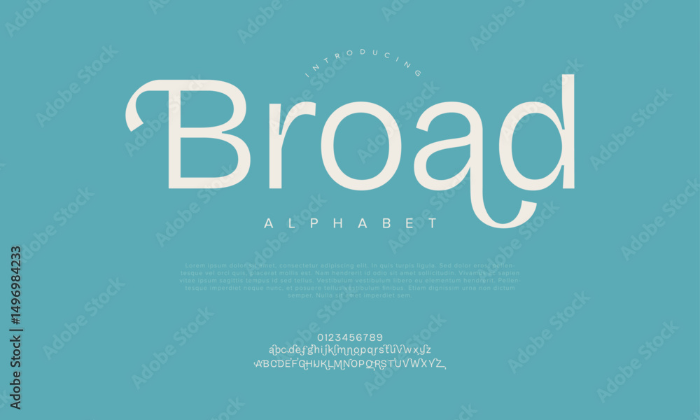 Fototapete minimal sans serif font with soft curves and clean lines, perfect for modern branding and web use