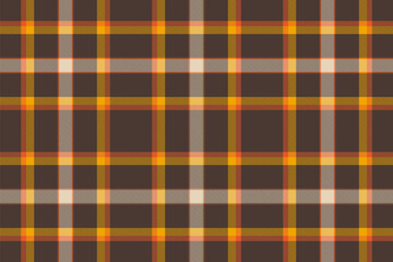Network tartan seamless textile, grand background plaid pattern. Autumn check fabric vector texture in dark and bright colors.