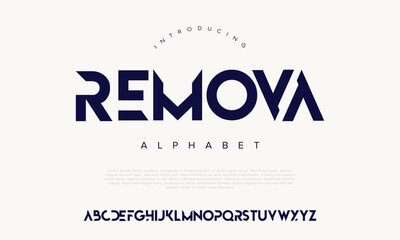 Bold and angular geometric font for futuristic branding, tech design, and digital displays