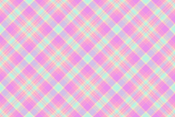 Top seamless tartan pattern, backdrop background fabric textile. Pajamas texture plaid check vector in light and pink colors.