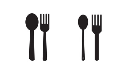 spoon and fork icon logo design. spoon, fork and knife icon vector. restaurant sign and symbol