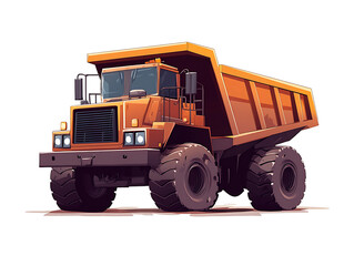 Fototapeta premium yellow dump truck