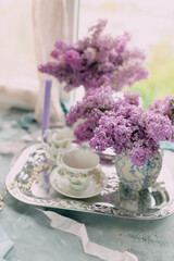 Elegant Floral Tea Party with Vintage Charm