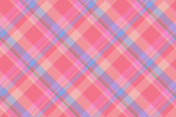 Trendy pattern textile seamless, give fabric tartan texture. Minimal background vector plaid check in red and pink colors.