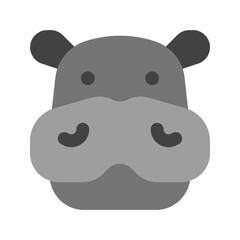 hippo flat icon