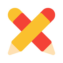 writing tools flat icon