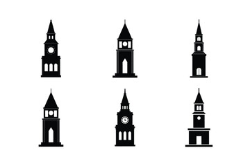 Obraz premium Classic Tower Architecture Vector Illustration
