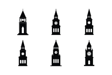 Obraz premium Vintage Clock Tower Clip Art Design