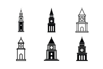 Victorian Style Clock Tower Vector