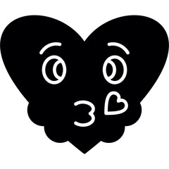 Naklejka premium Kiss icon