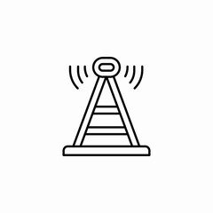 antenna signal transmit icon sign vector