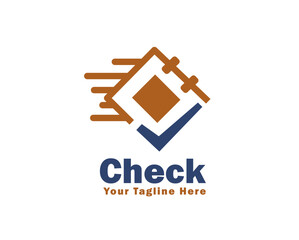 document check icon symbol logo design template illustration