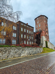 Baszta or Sandomierska Tower in Wawel Castle in Krakow or Cracow