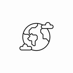 Fototapeta premium global warming icon sign vector