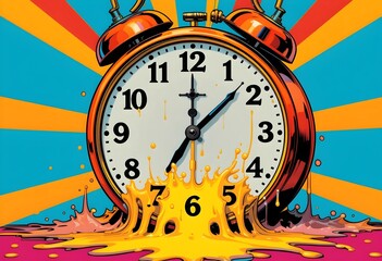 Retro Alarm Clock On The Beach