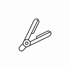 hair straightener style icon sign vector