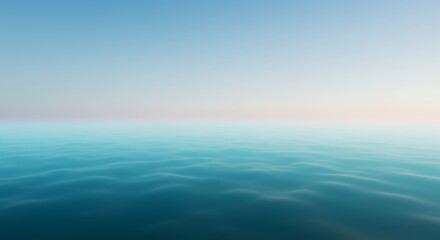 Obraz premium Ocean horizon line in the sunset