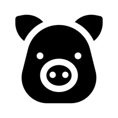 pig glyph icon