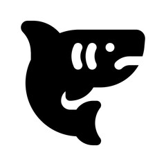 shark glyph icon