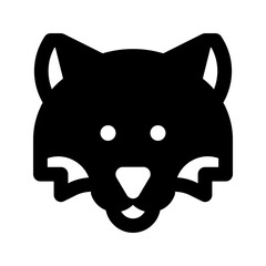 wolf glyph icon