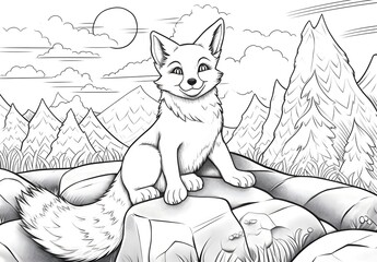 A fox lying in the sun.