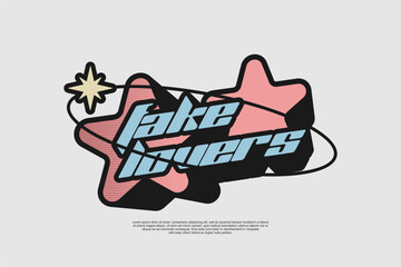 y2k vector design for logo, apparel, suitable for printing