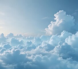 Dreamy light blue abstract background, soft clouds, blurred gradients , tone, hue, shade