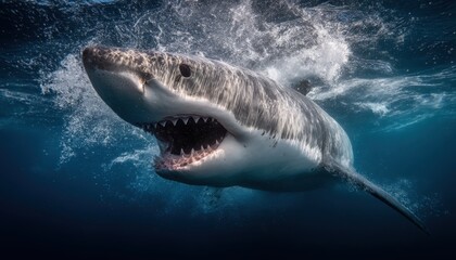 Fototapeta premium Großer Weißer Hai im Ozean