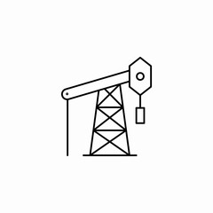 construction crane icon sign vector