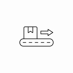 conveyor package icon sign vector