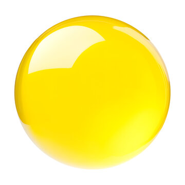 Yellow bubble gum isolated on a transparent background