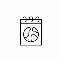 global calendar icon sign vector