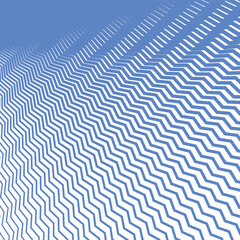 Blue zig zag line stripes abstract background