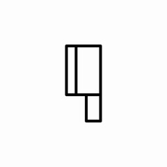 meat cleaver icon sign vector