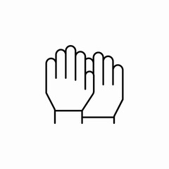 medical gloves icon sign vector