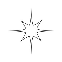 Sparkle vector icon. Shine symbol illustration. star sign or logo.