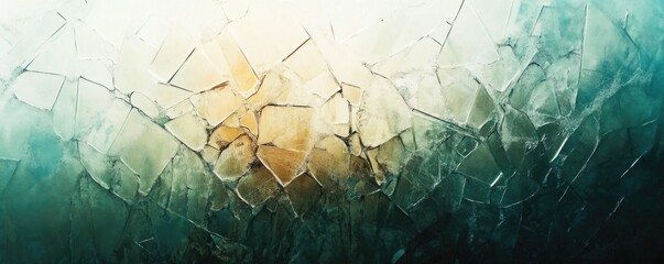 Obraz premium Shattered glass shows bright colors below