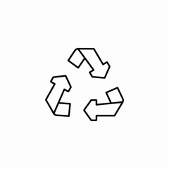 recycle arrows icon sign vector