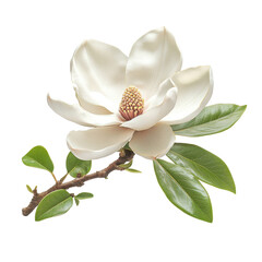 Southern Magnolia isolated on transparent background