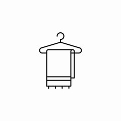towel hanger shower icon sign vector