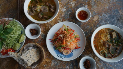 Delicious traditional food in Vietnam