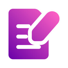 Fototapeta premium report gradient icon