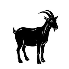 Silhouette Illustration Of Goat